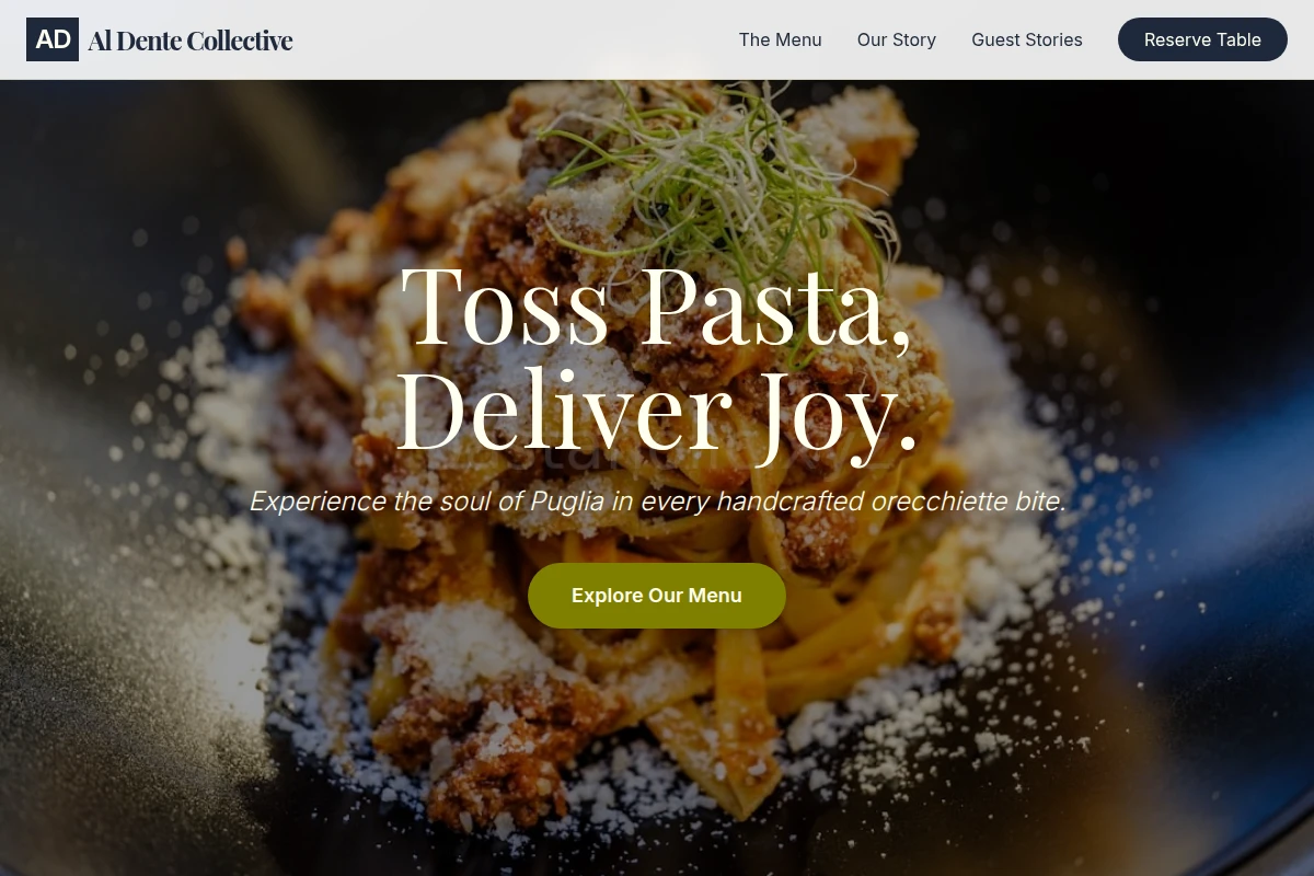 Orecchiette Italian Food