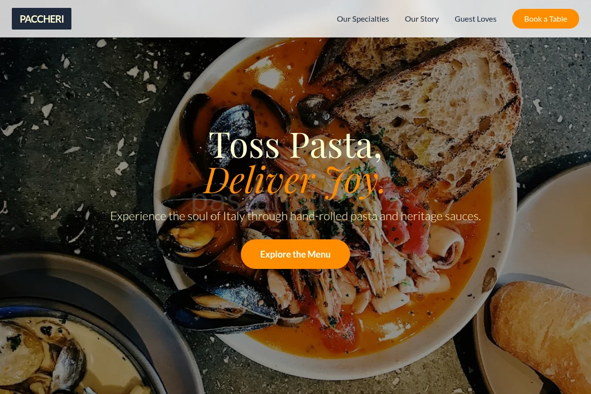 Paccheri Italian Food